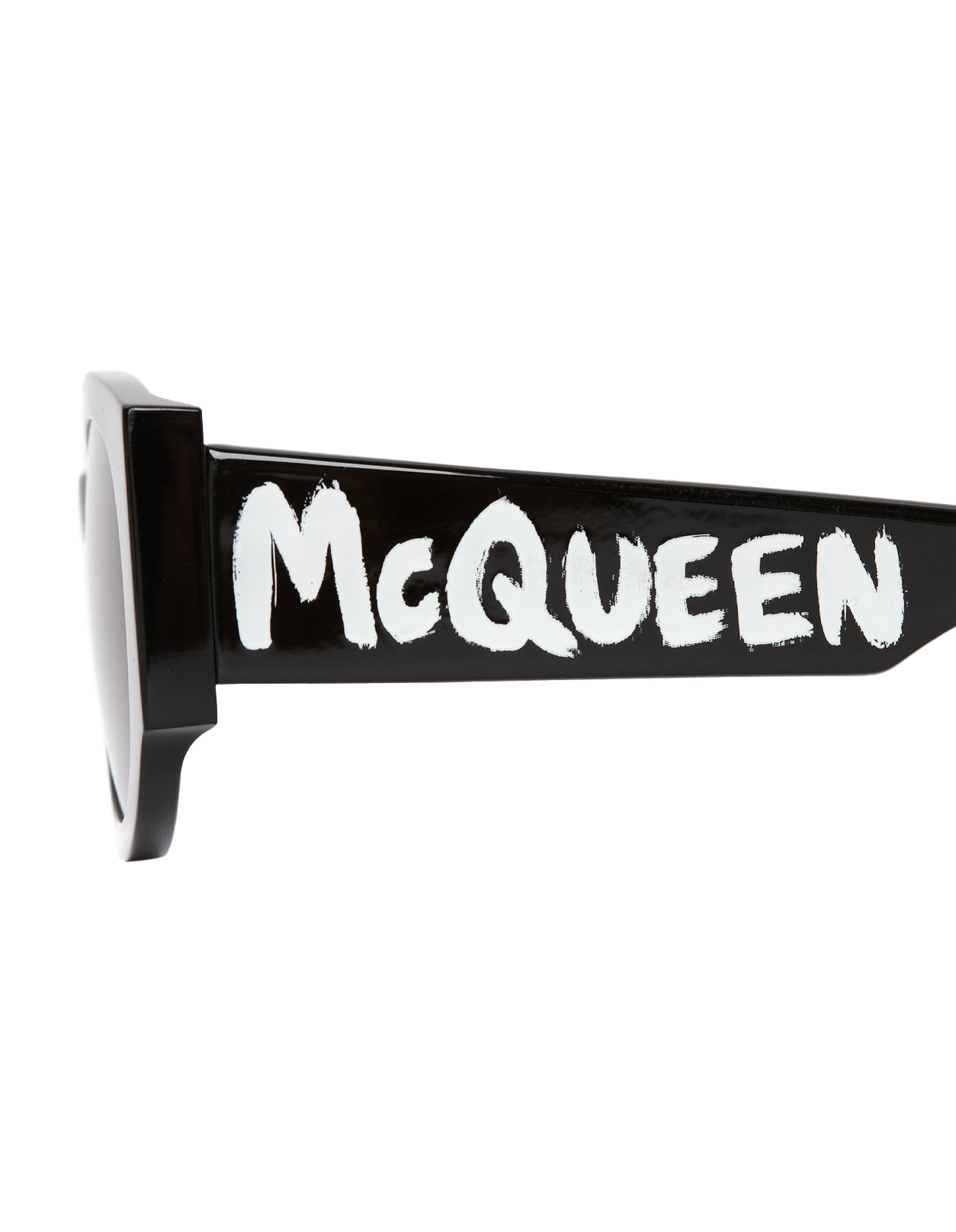 Occhiali Da Sole McQueen Graffiti Ovali In Nero e Bianco ALEXANDER MCQUEEN | 669320-J07401053