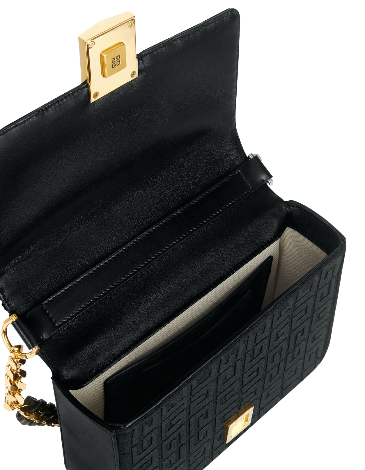Black 4G Medium Canvas Bag With Chain - GIVENCHY - Russocapri