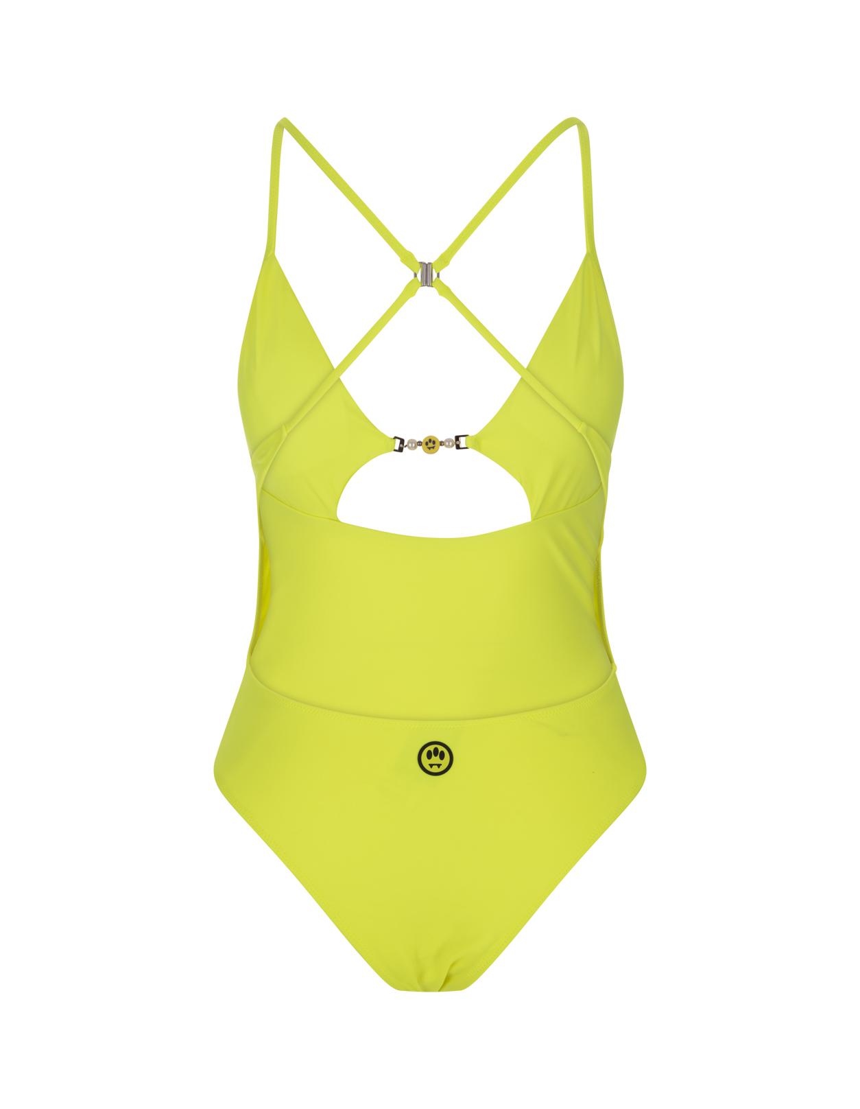 Yellow One Piece Swimsuit With Cut-Out - BARROW - Russocapri