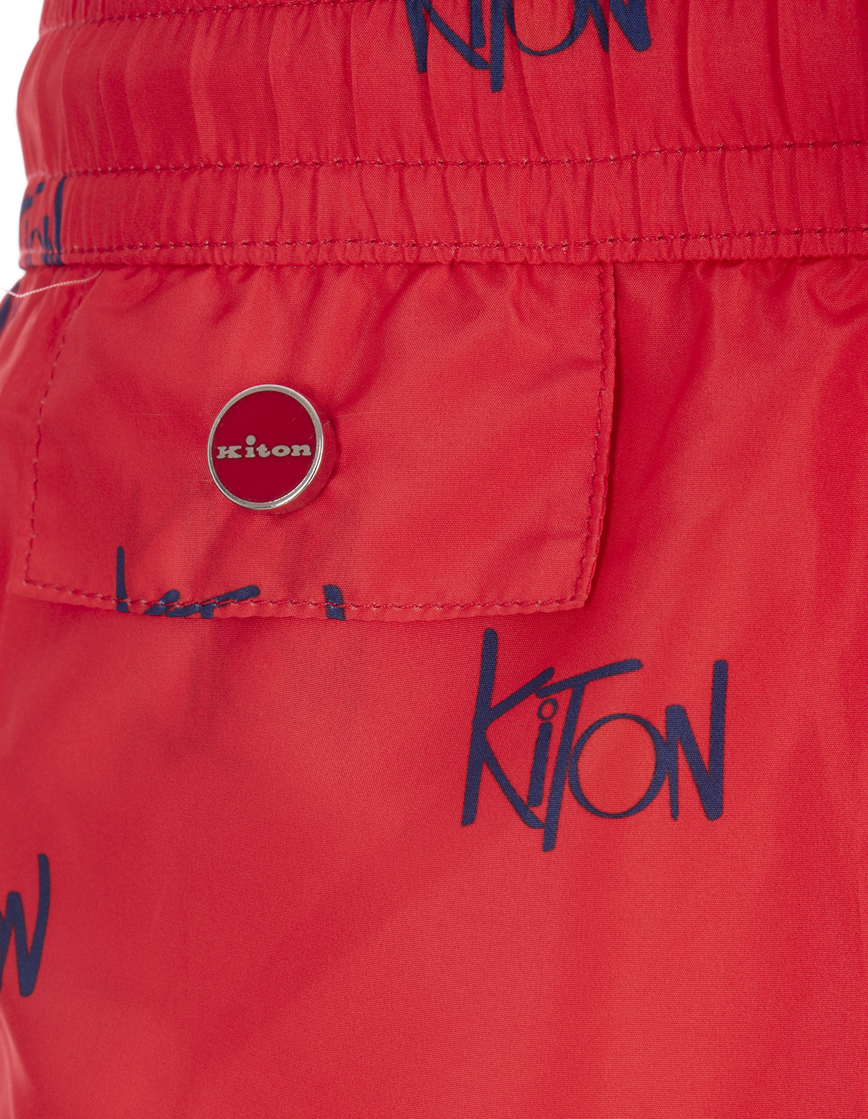 Shorts Da Mare Rossi Con Logo All-Over KITON | UCOM2CK0708D07