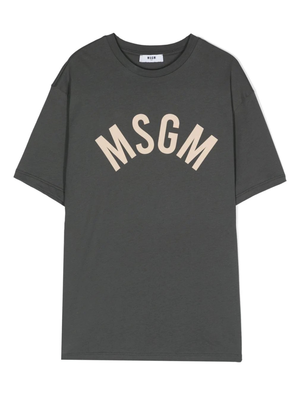 T-Shirt Grigio Con Logo Arcuato MSGM KIDS | S4MSJBTH265103