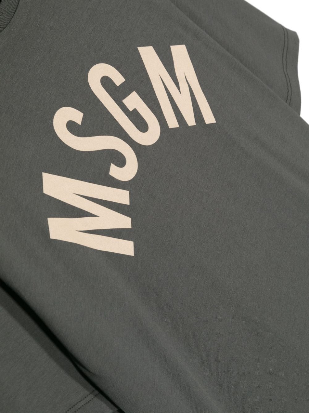 T-Shirt Grigio Con Logo Arcuato MSGM KIDS | S4MSJBTH265103
