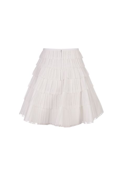 Pleated Skirt In White Technical Poplin ALAIA | AA9J0722CT391000