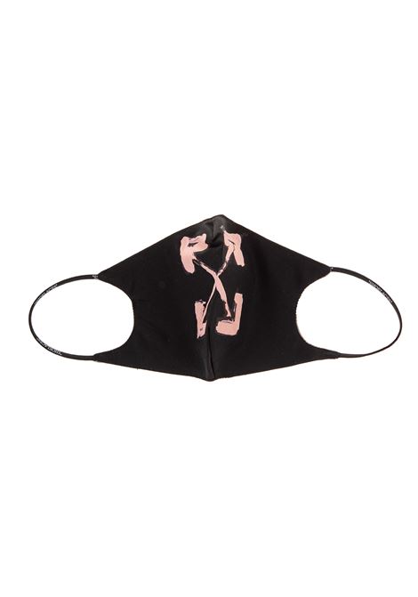 Woman Black Face Mask With Pink Brushstroke Arrows OFF-WHITE | OWRG002F21FAB0021030