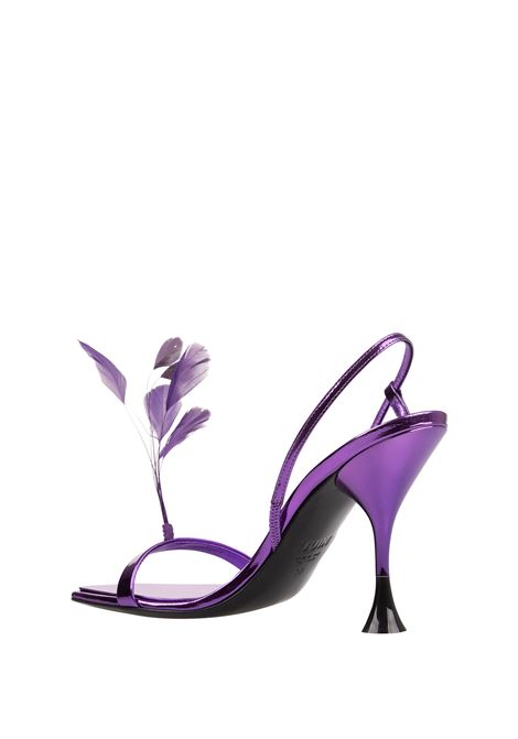 Kimi Sandal in Metallised Purple Leather 3JUIN | 323WC002.R.0656801