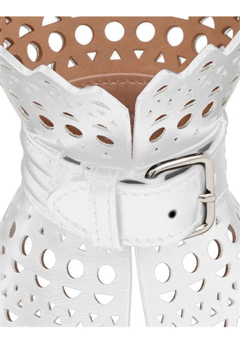 White Leather Corset Bracelet ALAIA | AA2B017C0A30010