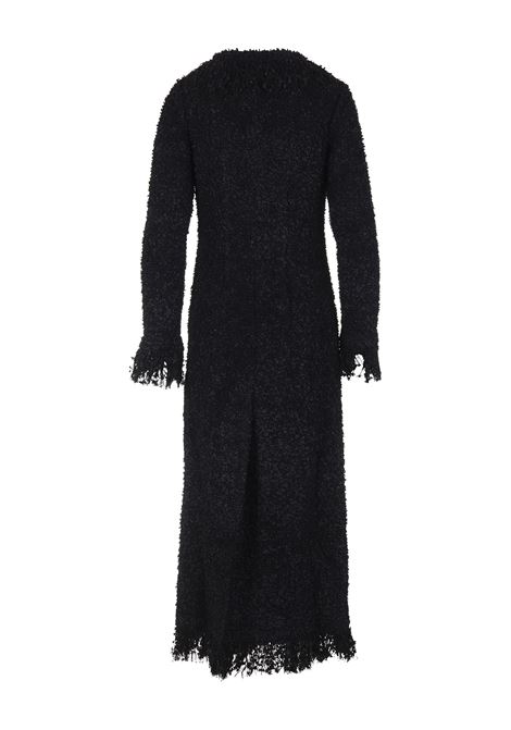 Woman Long Coat In Black Mongolia Wool CHARLOTT | 3369/19NERO