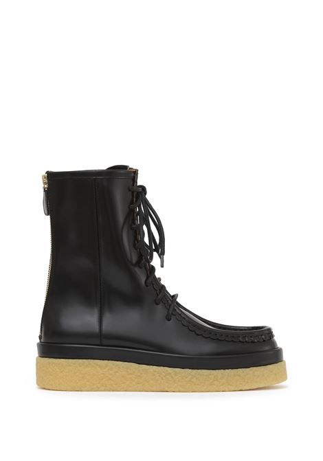 Woman Jamie Medium Ankle Boot In Black Leather Chloé | C22A67206001