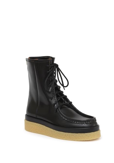 Woman Jamie Medium Ankle Boot In Black Leather Chloé | C22A67206001