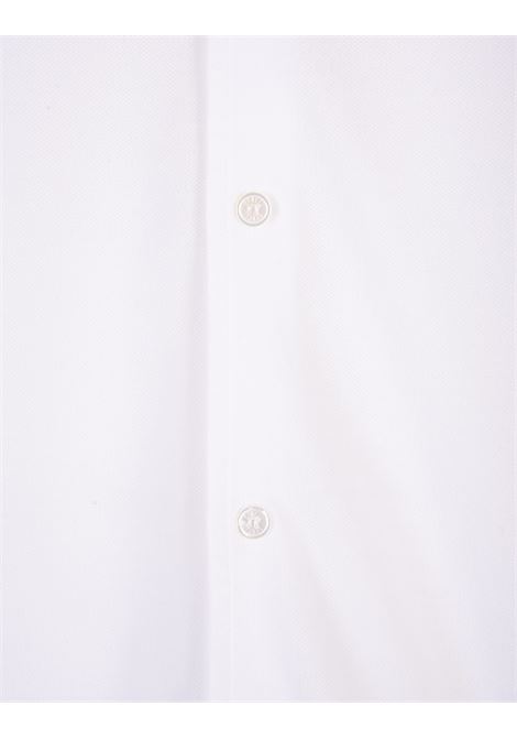 Polo Camicia In Piquet Bianco FEDELI | UIF0284CE41