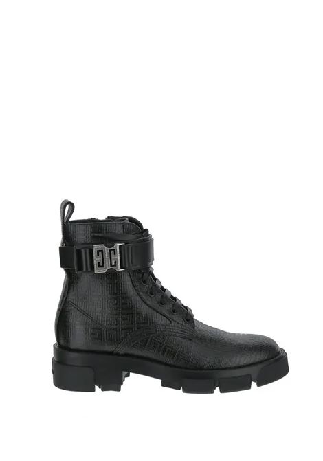 Woman Terra Ankle Boot In Black Leather With 4G Buckle GIVENCHY | BE603PE1FJ001
