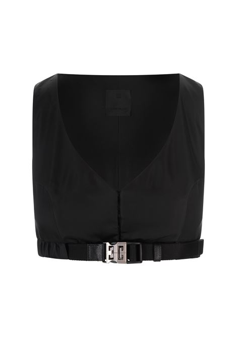 Black 4G Buckle' Vest Top GIVENCHY | BW60ZH144F001