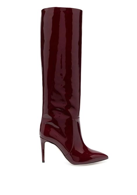 90 Stiletto Boot In Burgundy Patent Leather PARIS TEXAS | PX757ROUGE NOIR