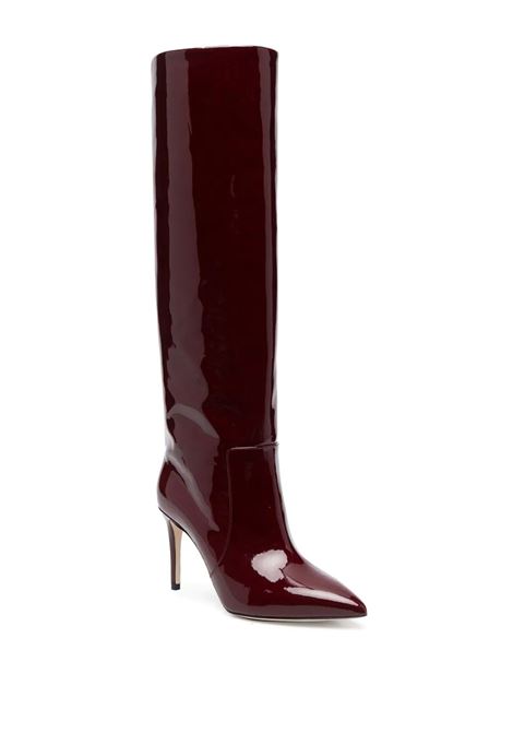 90 Stiletto Boot In Burgundy Patent Leather PARIS TEXAS | PX757ROUGE NOIR