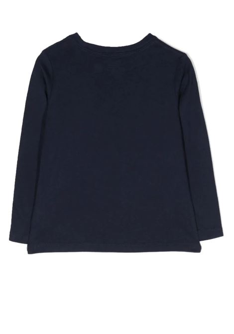 Kids Navy Blue Long Sleeve T-Shirt With Polo Bear Print RALPH LAUREN KIDS | 311-877861001