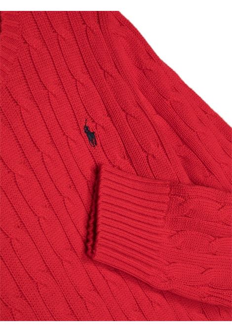 Teen Red Braided Cotton Sweater RALPH LAUREN KIDS | 323-702674043