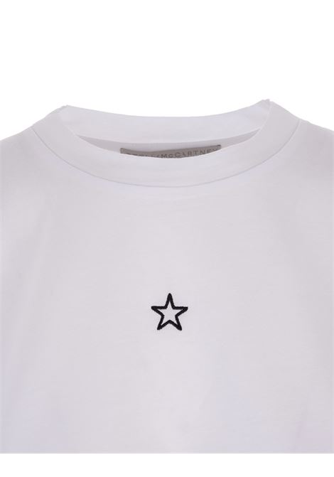T-Shirt Bianca Donna Con Micro Stella Ricamata STELLA MCCARTNEY | 457142-SIW209000