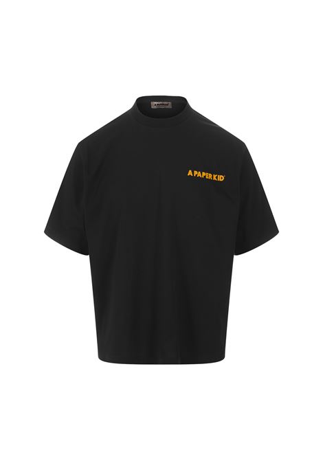 T-Shirt Nera Con Logo Su Fronte e Retro A PAPER KID | F3PKUATH025110