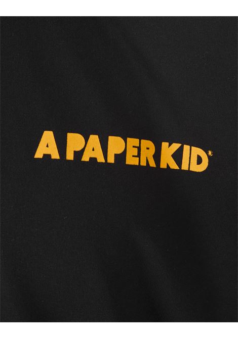 T-Shirt Nera Con Logo Su Fronte e Retro A PAPER KID | F3PKUATH025110