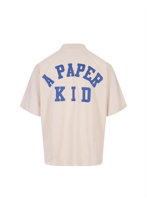T-Shirt Avorio Con Logo a Contrasto A PAPER KID | F3PKUATH037013
