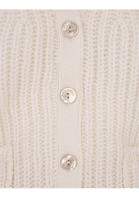 Ivory Cardigan With Buttons AGNONA | K406058-1U030HN01