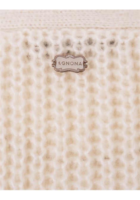 Ivory Cardigan With Buttons AGNONA | K406058-1U030HN01