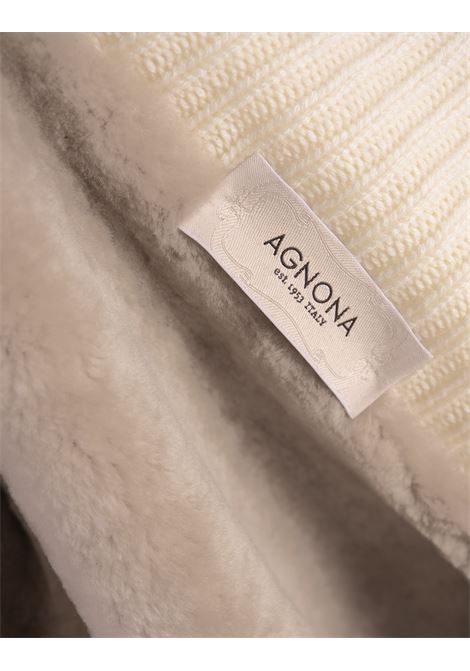 Two-Tone Cashmere and Fur Cardigan AGNONA | KH06018-6K03PHN01