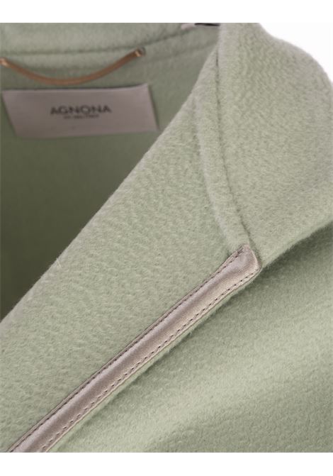 Sage Green Cashmere Midi Coat AGNONA | TH0624-A-D7032Z07