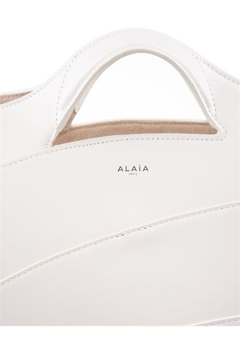 Khaima Medium Bag In Ivory Smooth and Shiny Leather ALAIA | AA1S06060CA223030