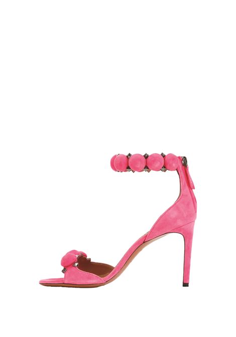 Pink Suede Bombe 90 Sandal ALAIA | AA3S770C0C16439