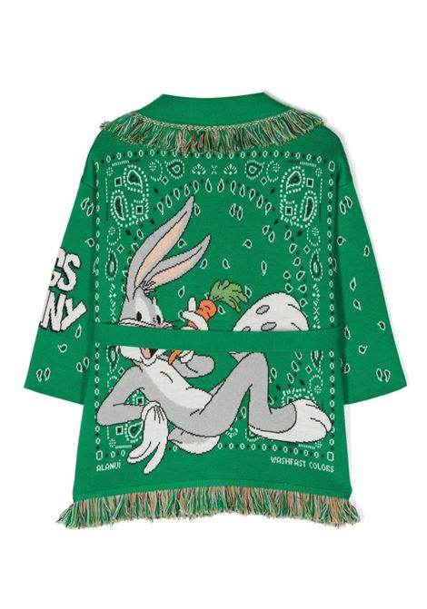 Green Bugs Bunny Bandana Cardigan ALANUI KIDS | LGHB002S23KNI0055757