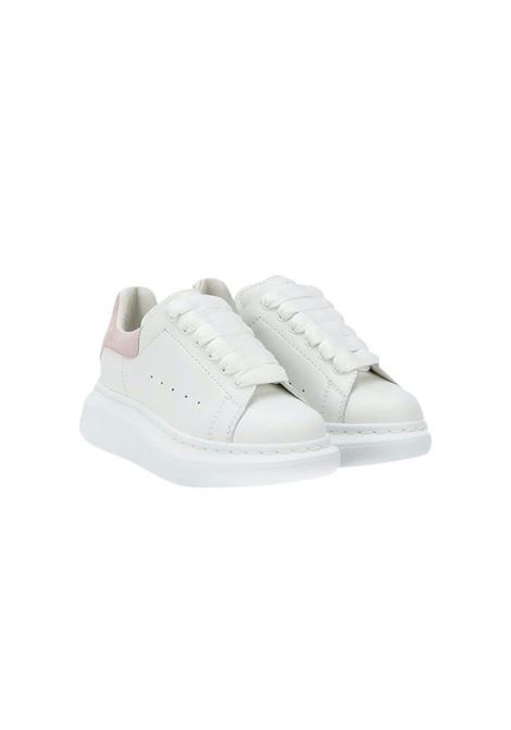 White Oversize Sneakers With Patchouli Suede Spoiler ALEXANDER MCQUEEN KIDS | 587691-WHX129182