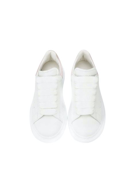 White Oversize Sneakers With Patchouli Suede Spoiler ALEXANDER MCQUEEN KIDS | 587691-WHX129182