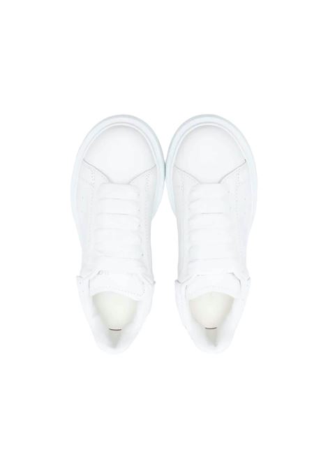 White Oversize Sneakers With Glitter Spoiler ALEXANDER MCQUEEN KIDS | 612099-WIAHY9000