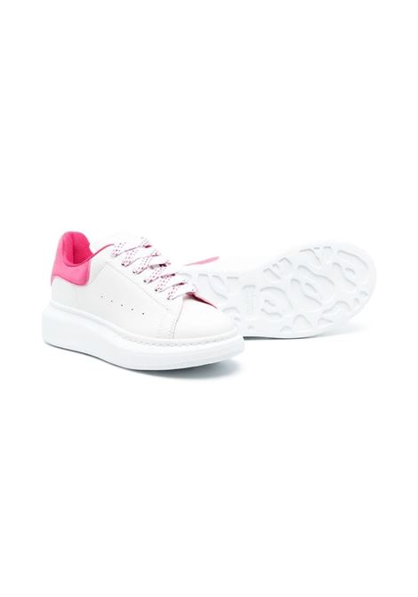White Oversize Sneakers With Pink Suede Spoiler ALEXANDER MCQUEEN KIDS | 710105-WHX129387