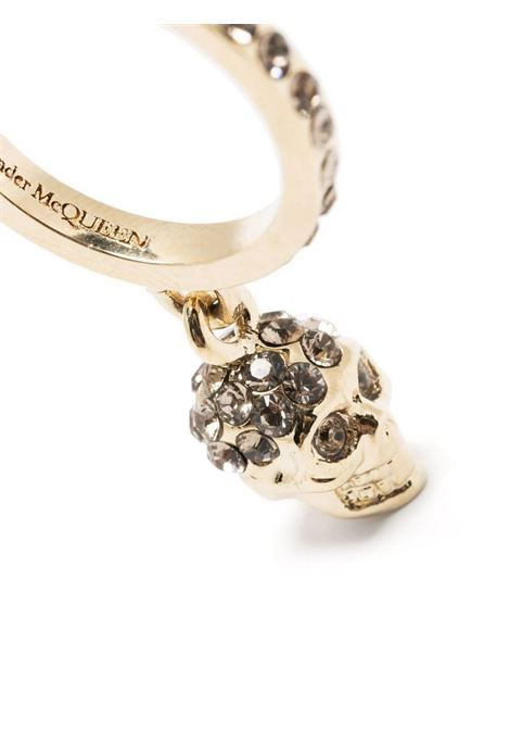 Palladium Gold Skull Hoop Earrings ALEXANDER MCQUEEN | 550503-J160K7286