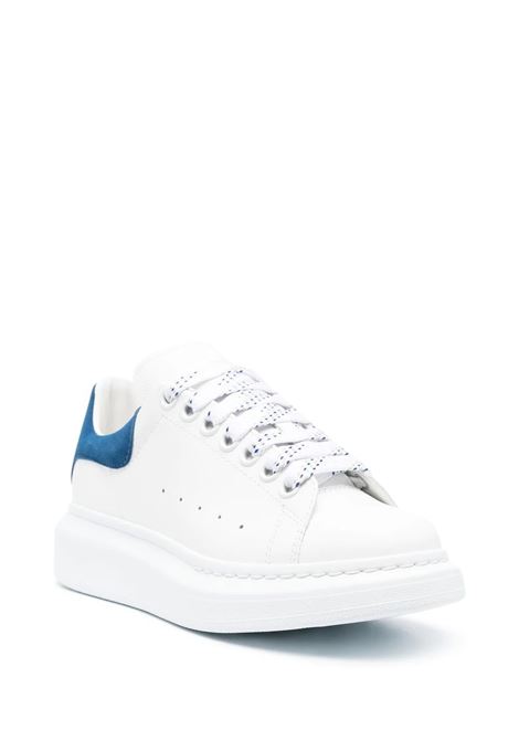 White Oversized Sneakers With Avio Blue Suede Spoiler ALEXANDER MCQUEEN | 553770-WHGP79086