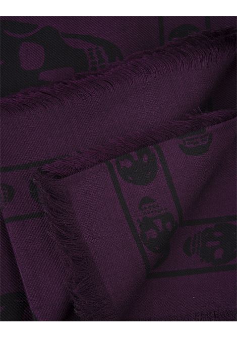 Skull Scarf In Purple Wool ALEXANDER MCQUEEN | 557717-3222Q6060