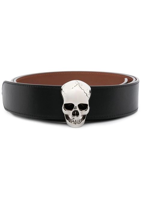4CM Skull Belt In Black Leather ALEXANDER MCQUEEN | 575970-1AALL1067