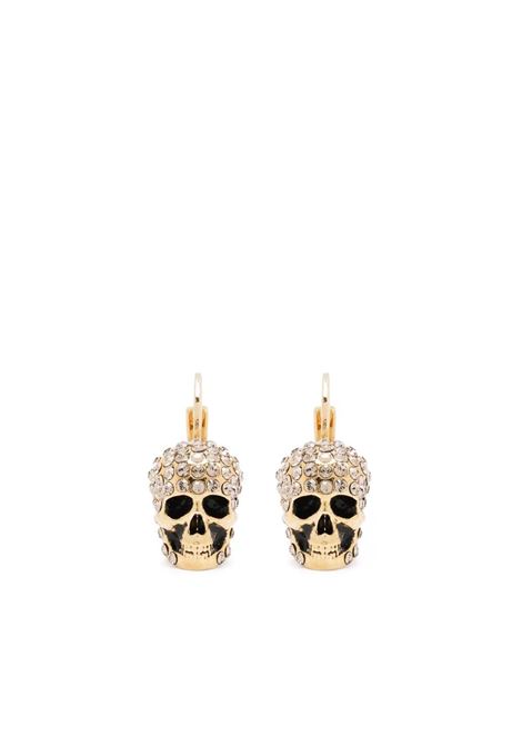 Gold Skull Leverback Earrings ALEXANDER MCQUEEN | 582699-J160K2077