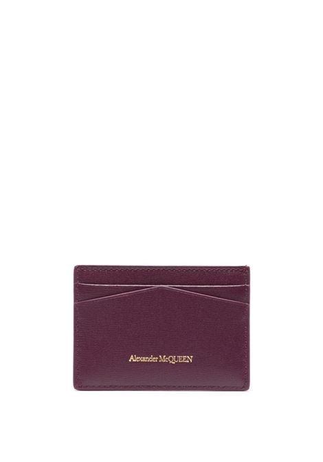 Burgundy Leather Card Holder ALEXANDER MCQUEEN | 632038-1BLDO6000