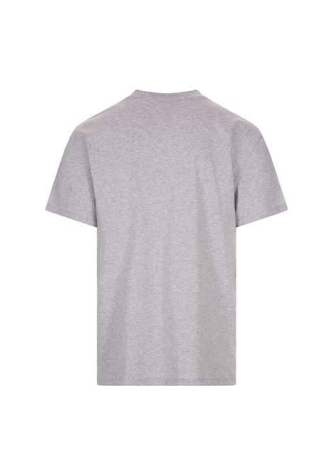 Grey Selvedge Logo Tape Detail T-Shirt ALEXANDER MCQUEEN | 642662-QVX740922