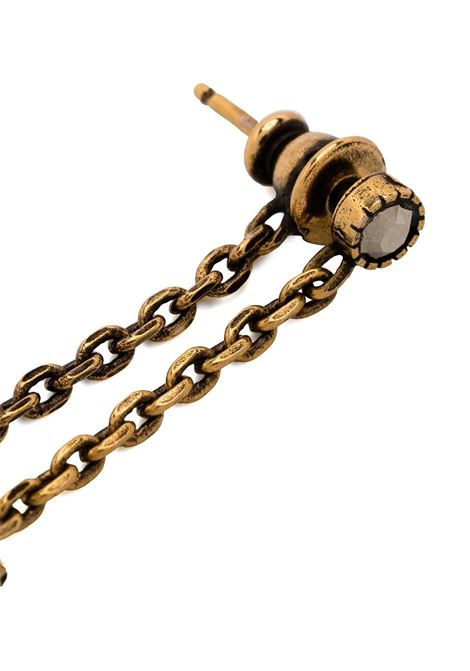 Pearl-Like Skull Chain Drop Earring in Antique Gold ALEXANDER MCQUEEN | 651156-J160Z4040