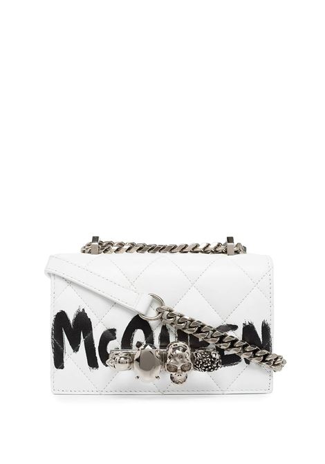 Mini Jewelled Satchel in White And Black ALEXANDER MCQUEEN | 653134-1VCUB9050