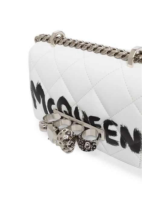 Mini Jewelled Satchel in White And Black ALEXANDER MCQUEEN | 653134-1VCUB9050