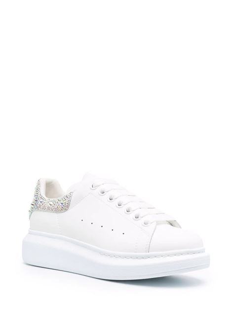 White Oversize Sneakers With Strass Spoiler ALEXANDER MCQUEEN | 666407-WIA4Z9069