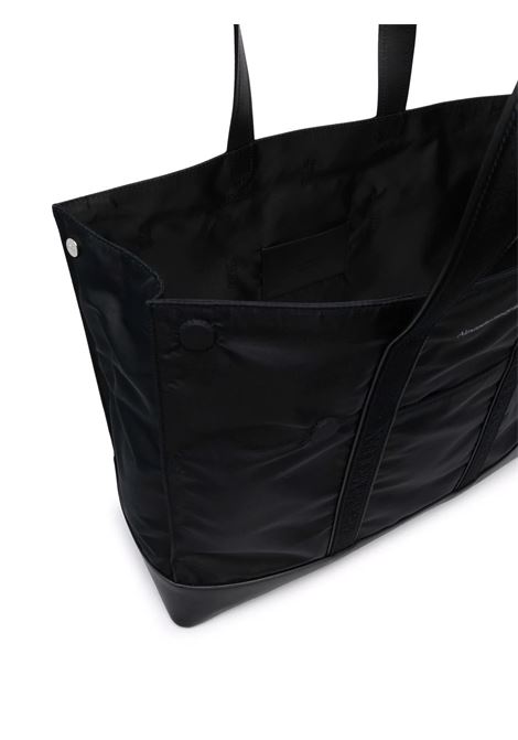 Black Nylon and Leather De Manta Tote Bag ALEXANDER MCQUEEN | 683113-1AAE71000