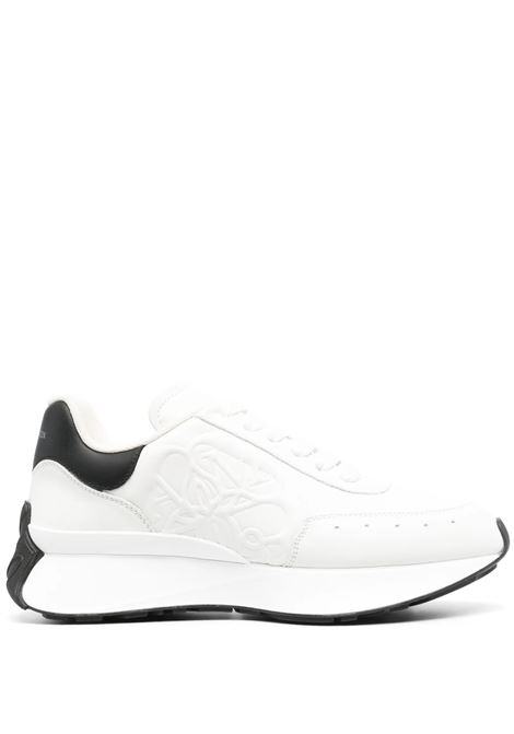 White Sprint Runner Sneakers With Black Spoiler ALEXANDER MCQUEEN | 687995-WIDN59061