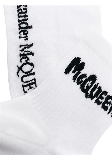 White McQueen Graffiti Socks ALEXANDER MCQUEEN | 697955-3E03Q9060
