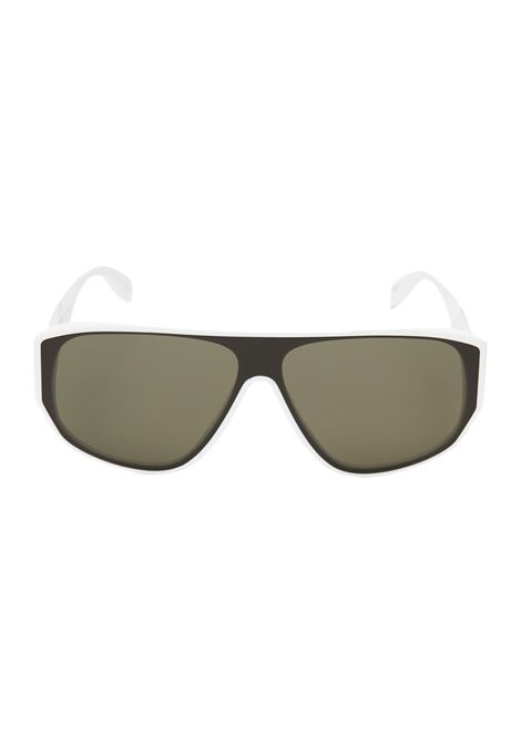McQueen Graffiti Mask Sunglasses in White ALEXANDER MCQUEEN | 712384-J07409040